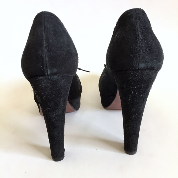 Joie Black Suede Platform Pumps Heels Size 8.5 - Picture 7 of 8